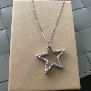 Diamond star necklace